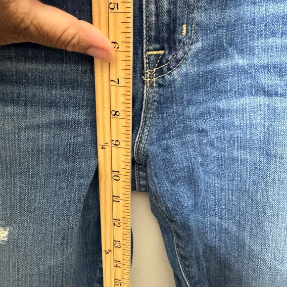 AG‎ Adriano Goldschmied Ex-Boyfriend Slim Jeans 28R Distressed Stretch Blue - Picture 9 of 16